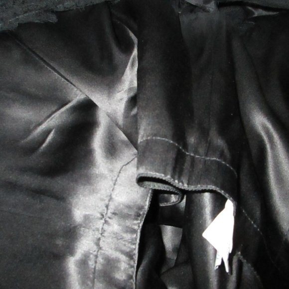 OSCAR DE LA RENTA VELVET LACE  DRESS FLUTE HEM BLACK - Picture 7 of 8